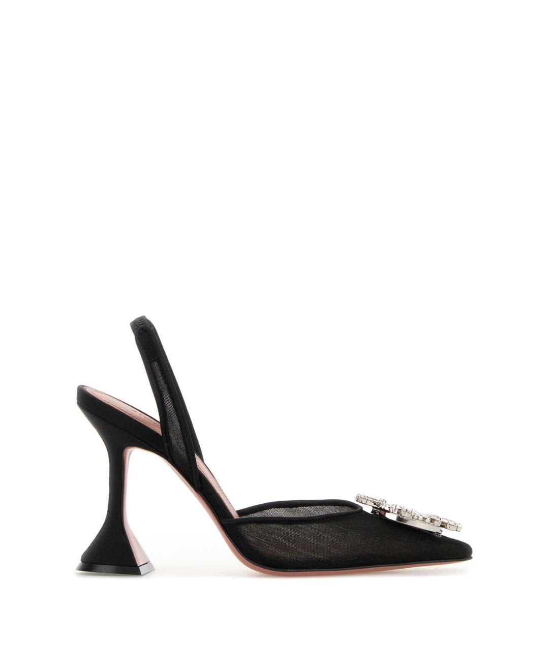 Amina Muaddi Черные синтетические туфли, фото 1