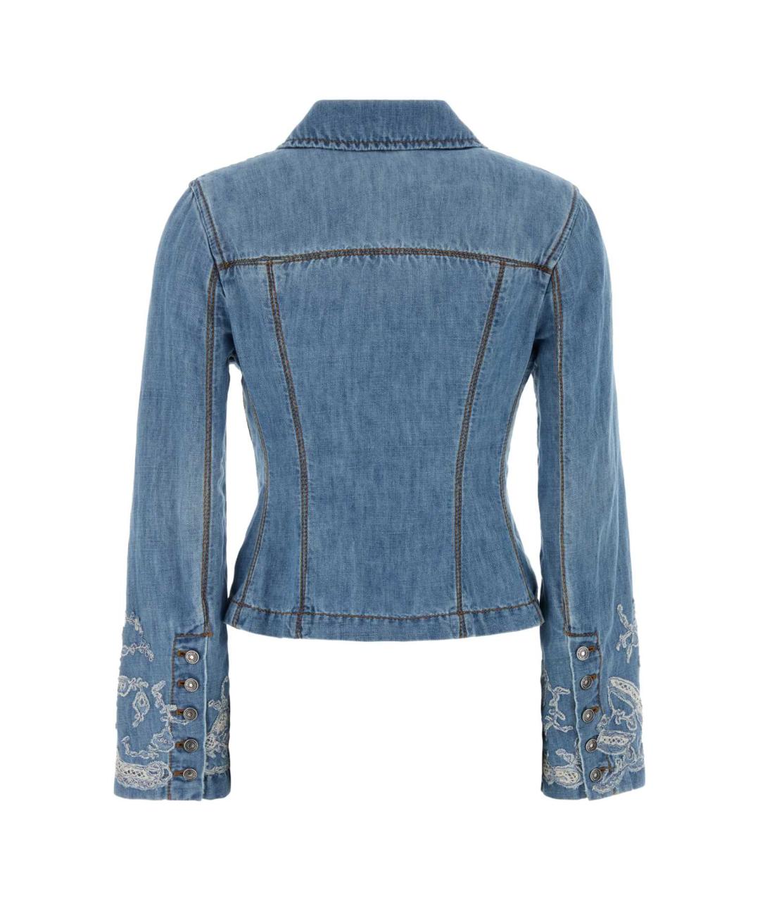 ERMANNO SCERVINO Синяя хлопковая куртка, фото 2