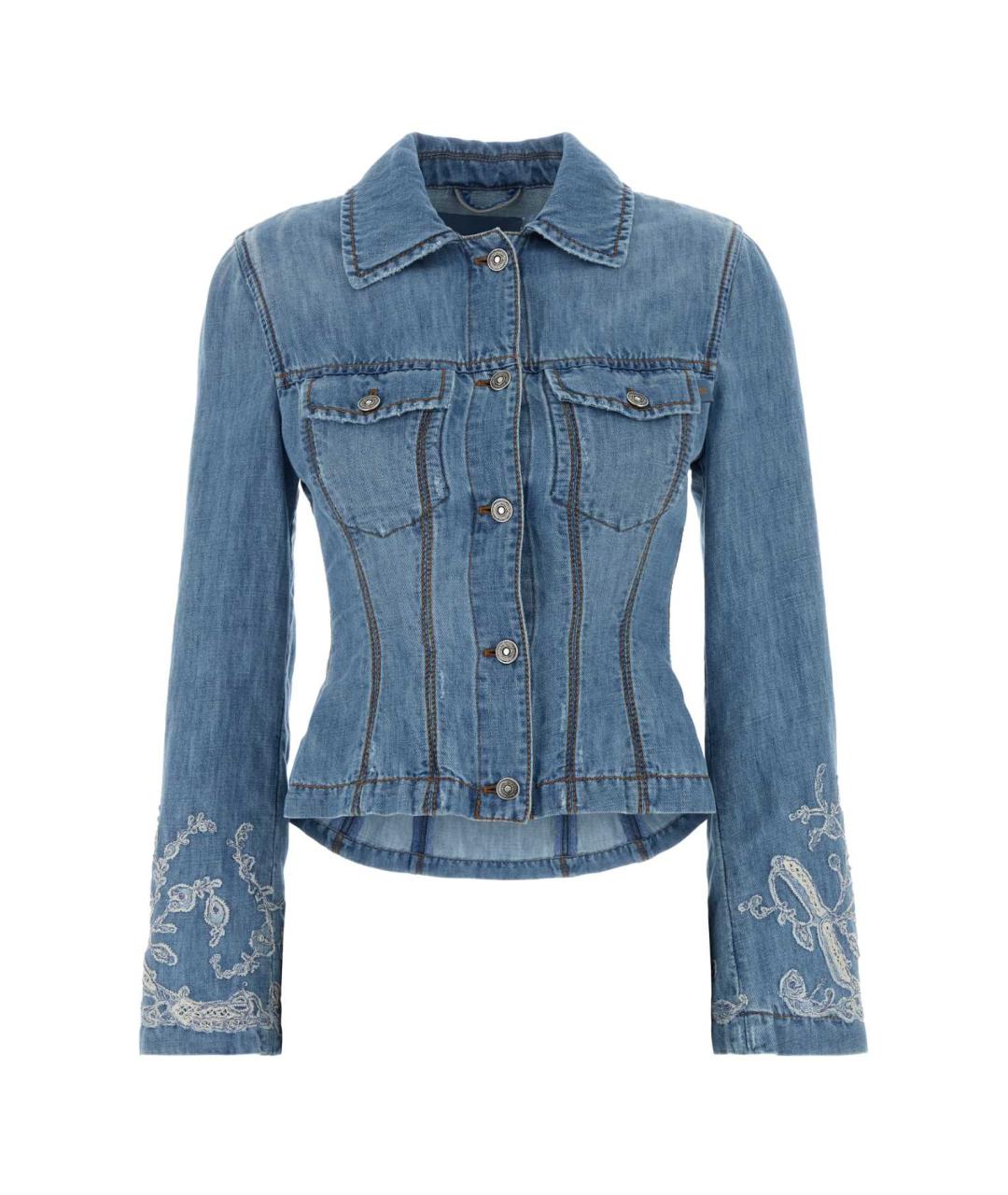 ERMANNO SCERVINO Синяя хлопковая куртка, фото 1