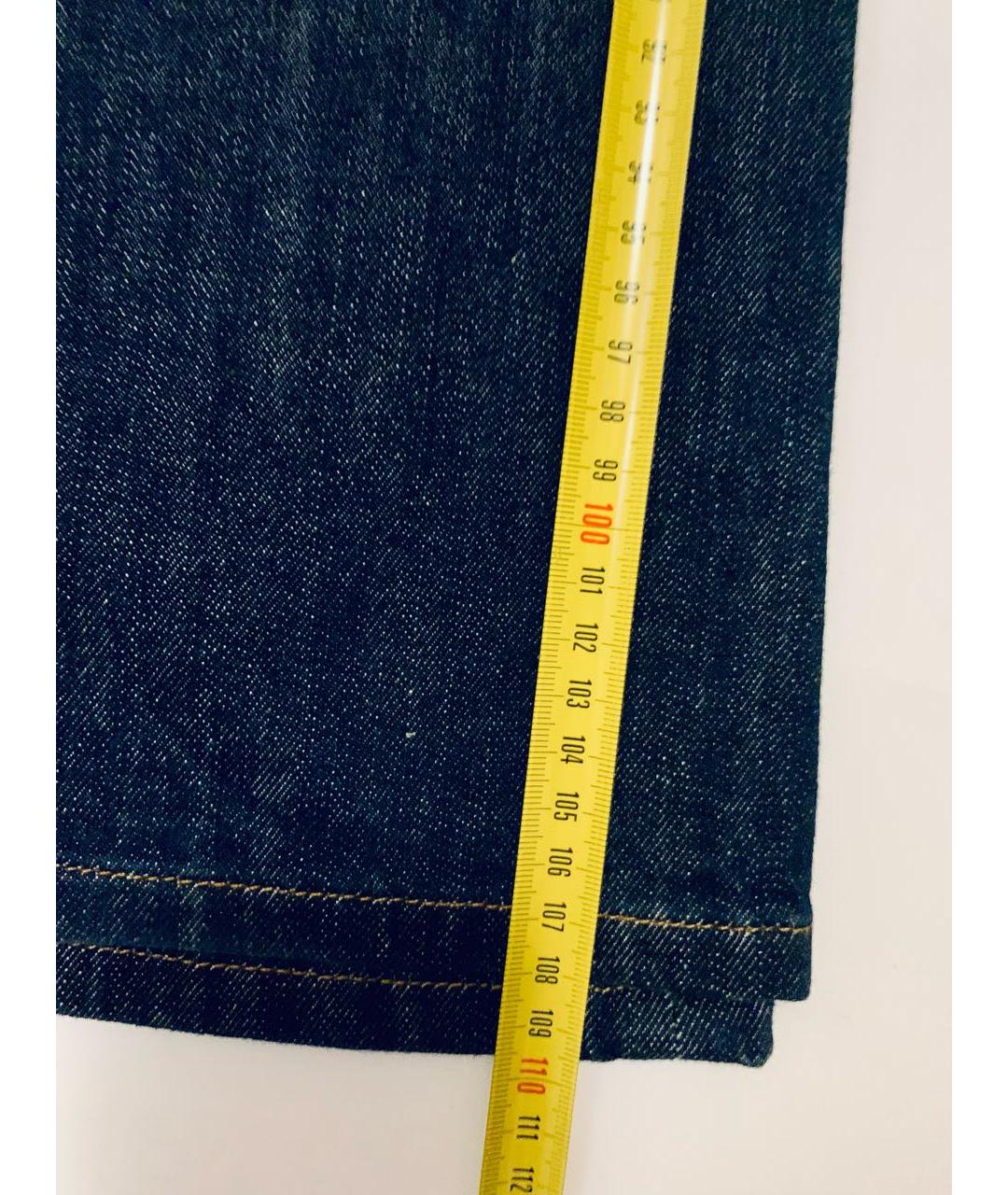 RALPH LAUREN Темно-синие хлопко-эластановые прямые джинсы, фото 6