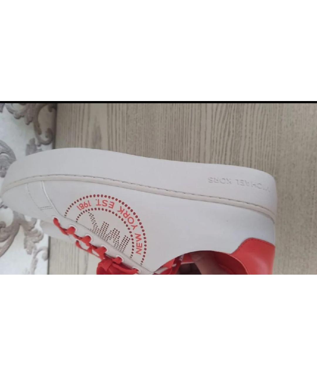 MICHAEL KORS Белые кеды из искусственной кожи, фото 3