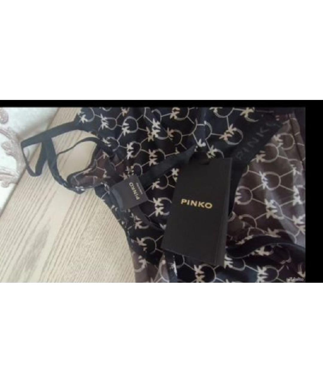 PINKO Черная полиэстеровая майка, фото 3