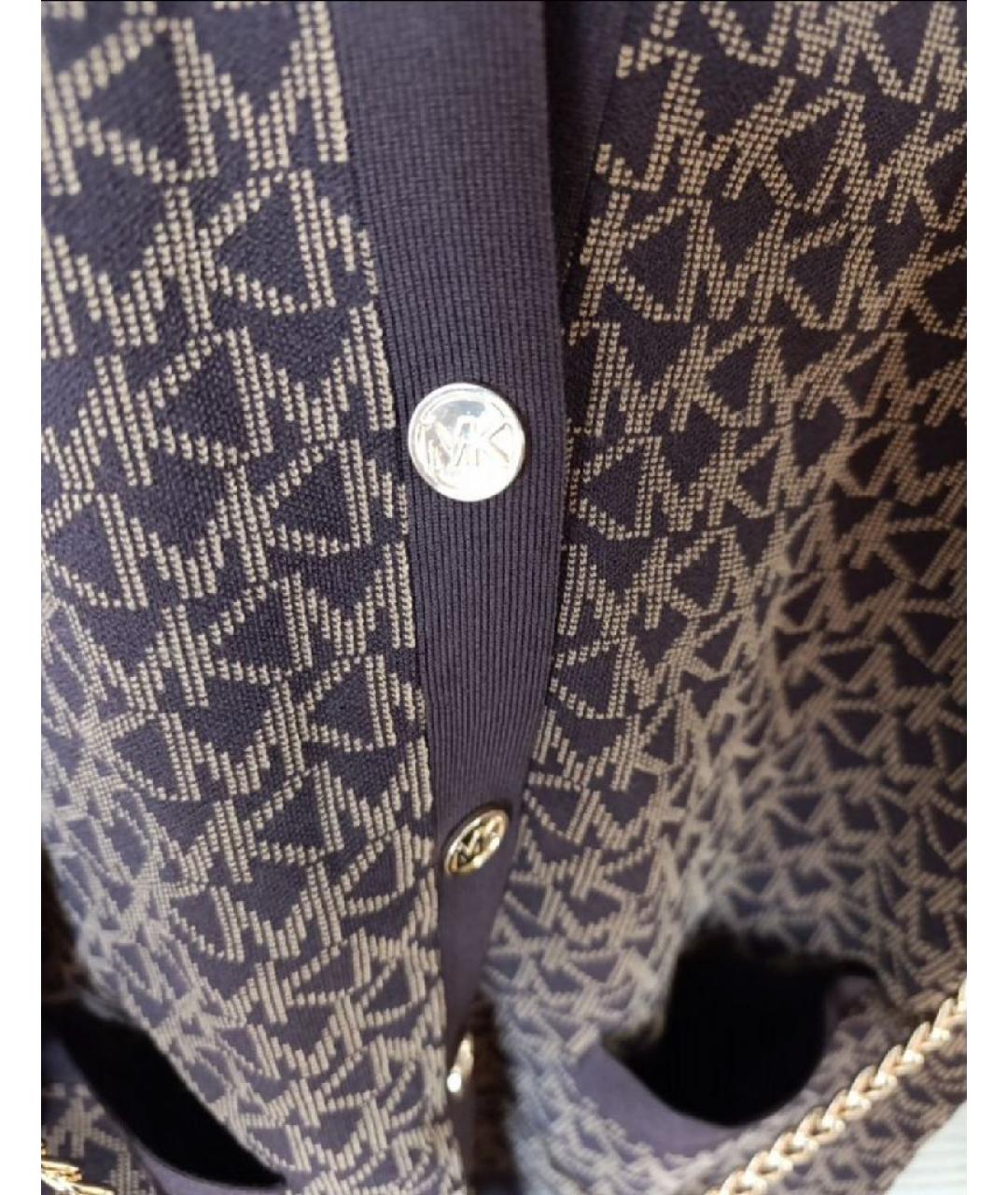 MICHAEL KORS Коричневый вискозный кардиган, фото 4