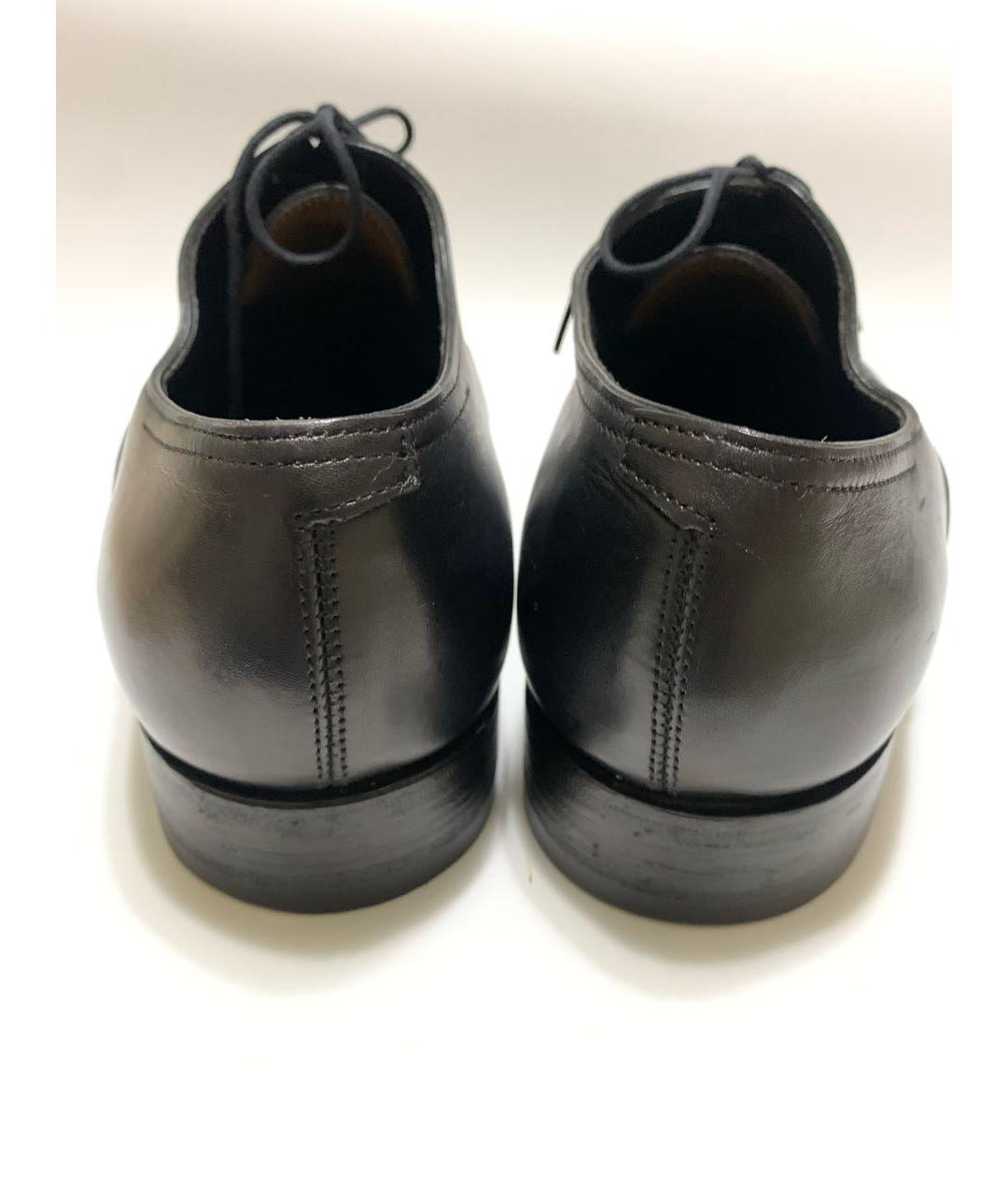 HERMES Черные кожаные низкие ботинки, фото 3