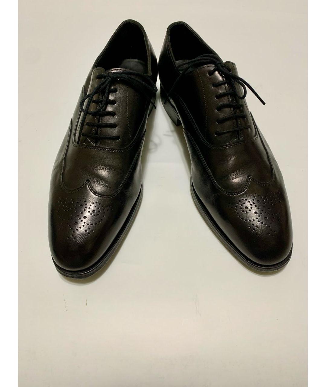 HERMES Черные кожаные низкие ботинки, фото 2