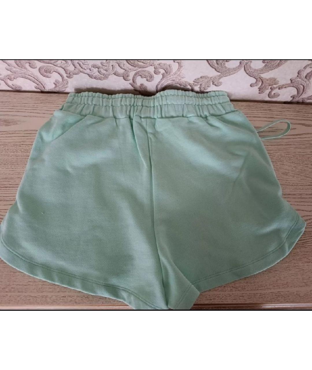 PINKO Бирюзовые хлопковые шорты, фото 2