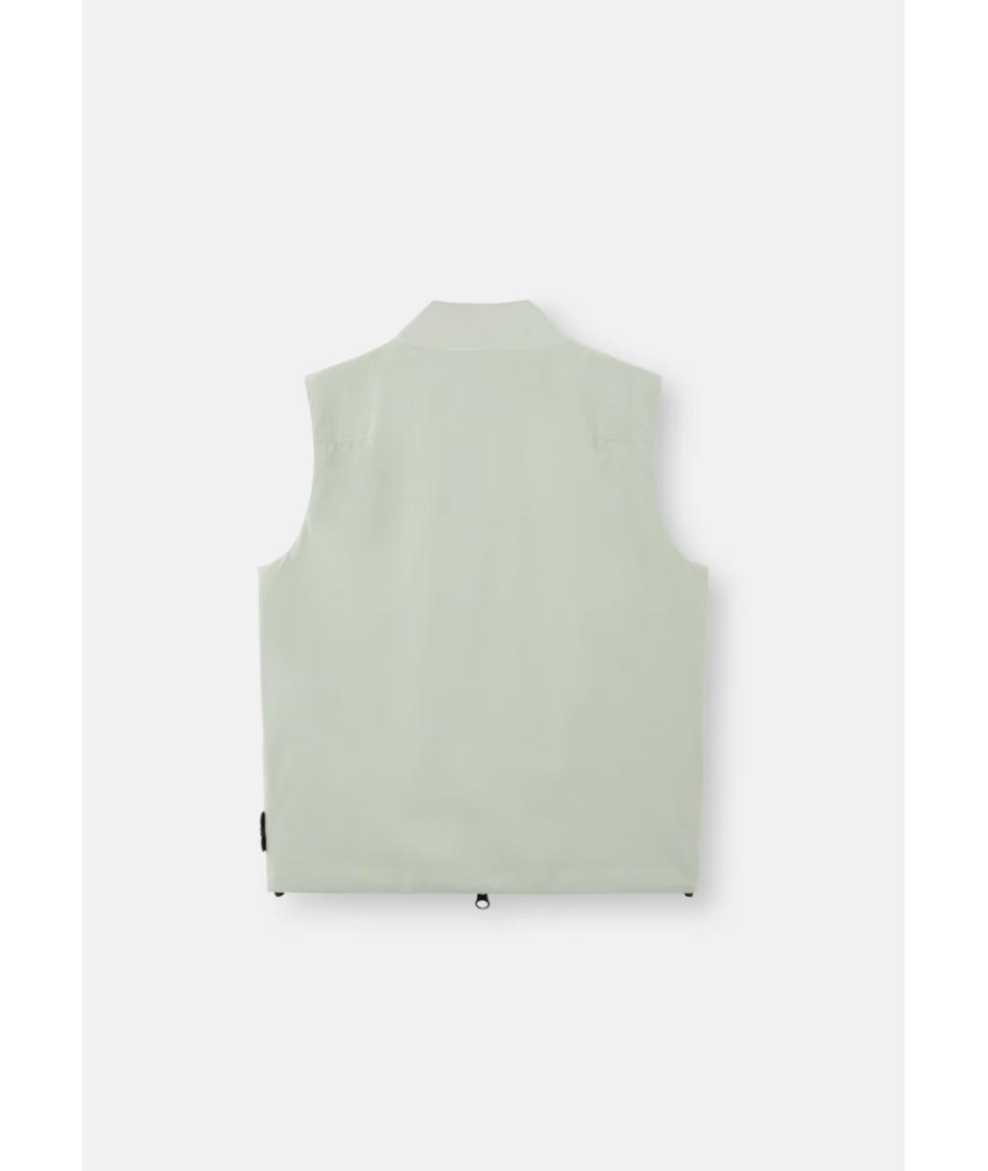 STONE ISLAND Зеленый полиэстеровый жилет, фото 6