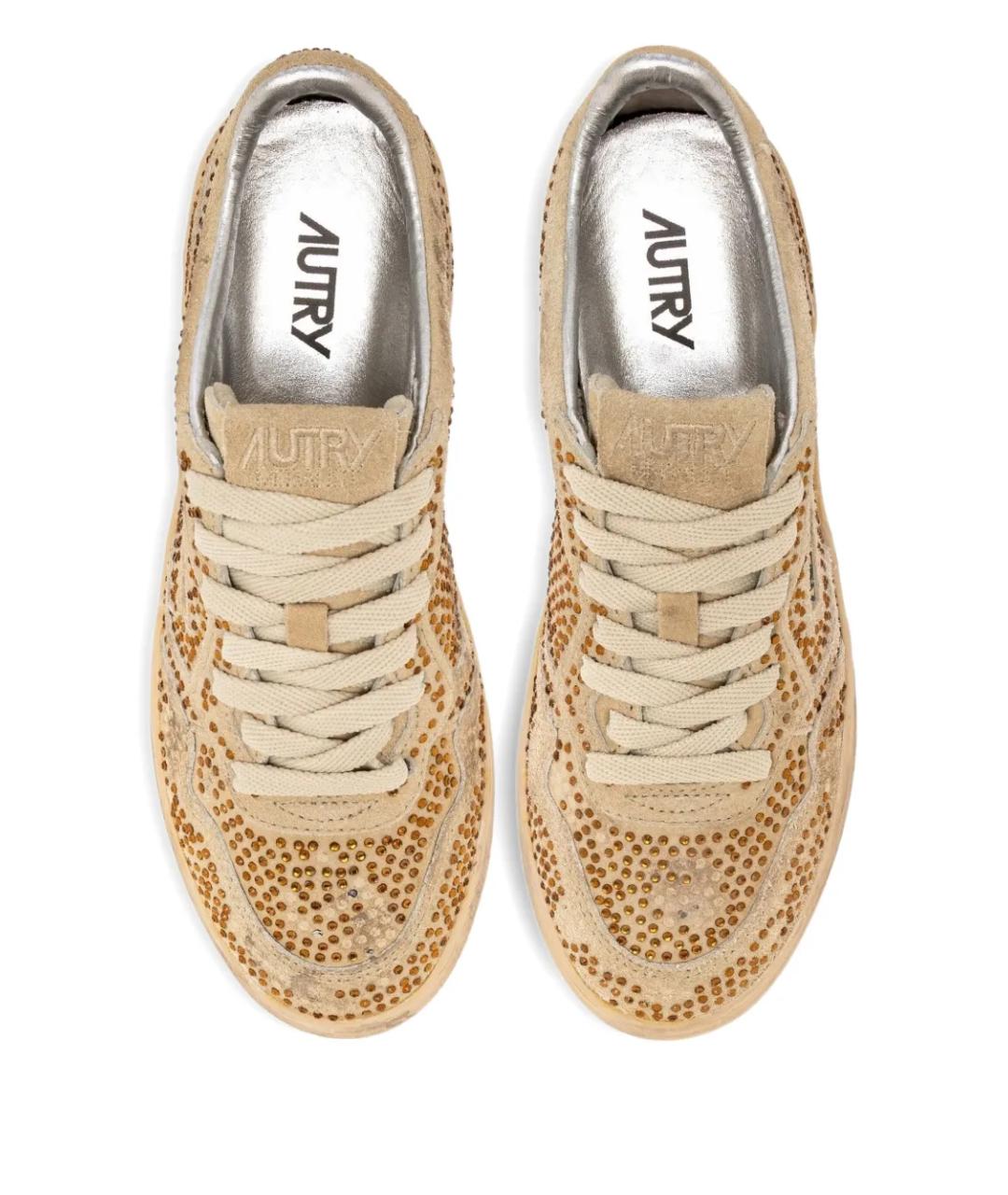 AUTRY Бежевые замшевые кеды, фото 4