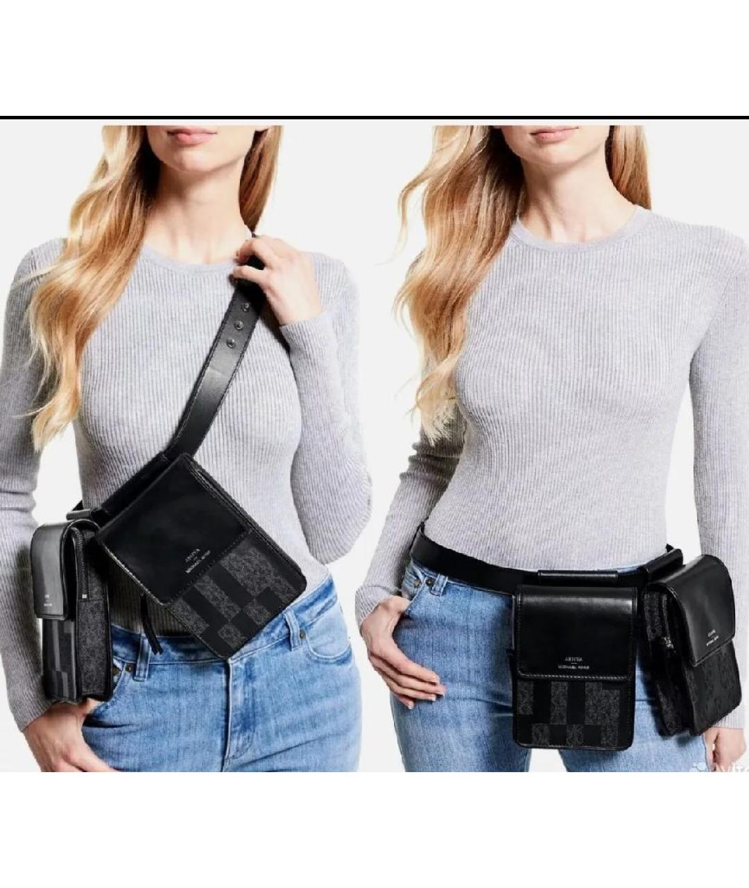 MICHAEL KORS Черная поясная сумка, фото 7