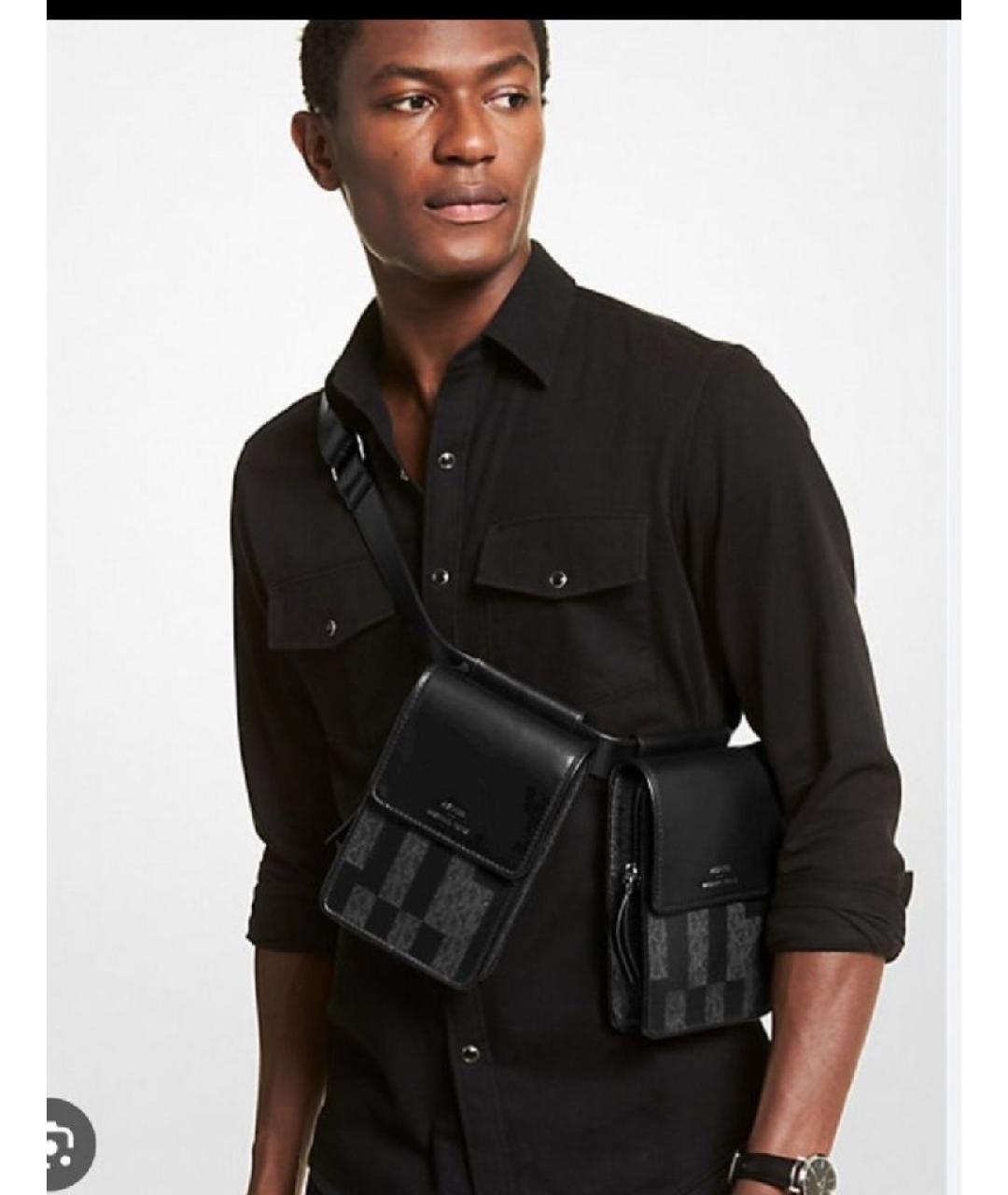 MICHAEL KORS Черная поясная сумка, фото 3