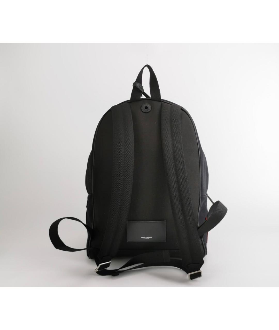 SAINT LAURENT Черный тканевый рюкзак, фото 4