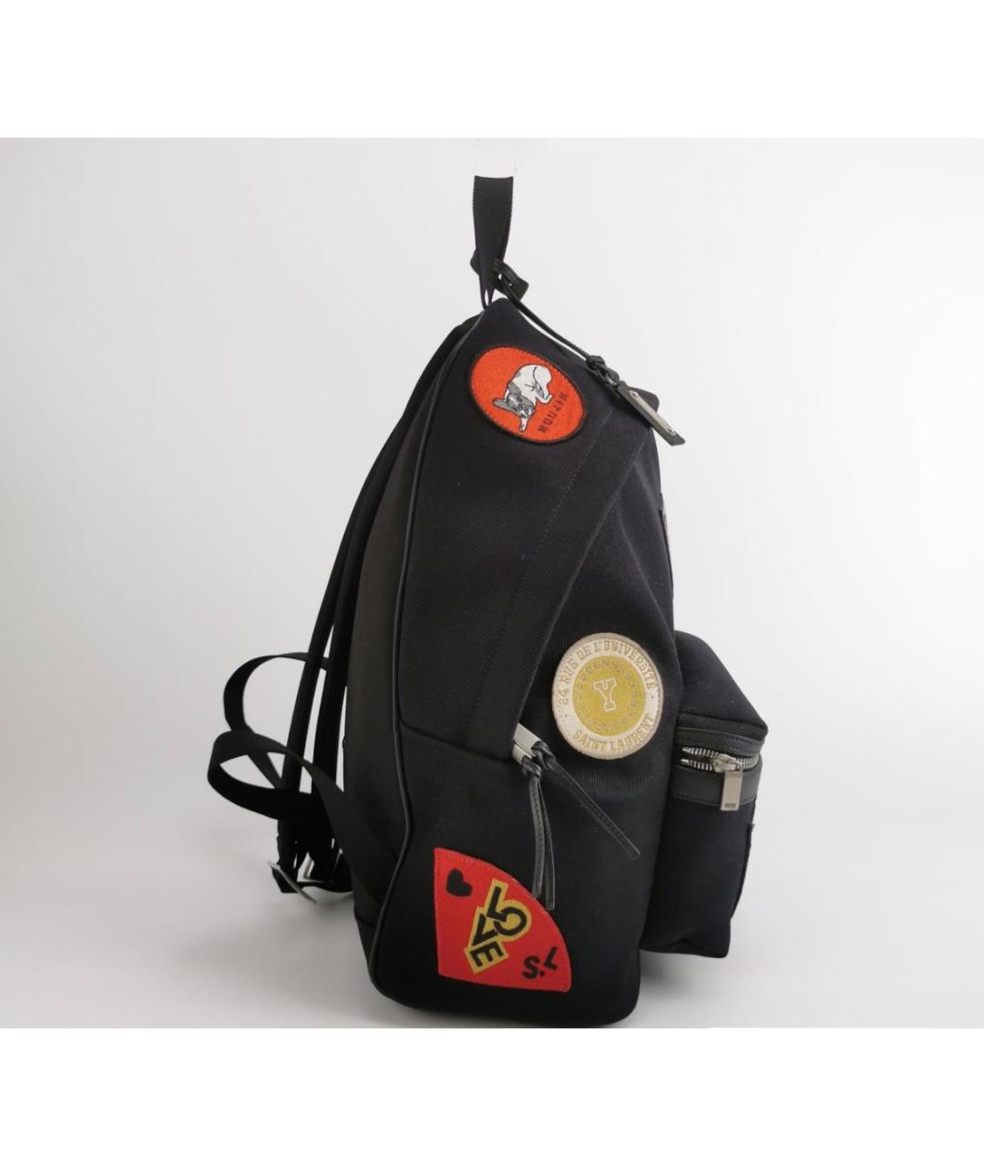 SAINT LAURENT Черный тканевый рюкзак, фото 3