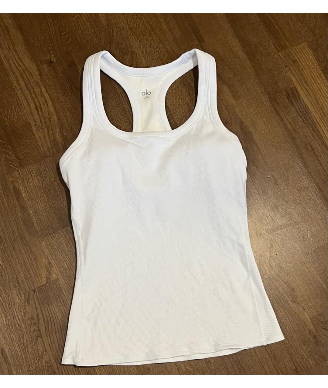 ALO YOGA Белая майка, фото 5