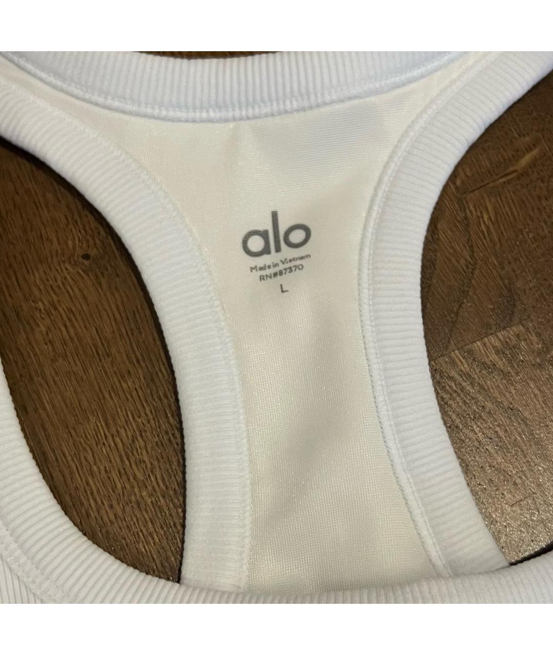 ALO YOGA Белая майка, фото 3