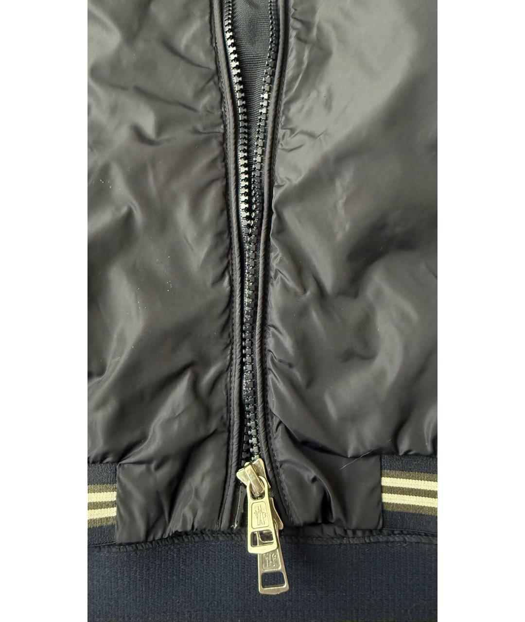 MONCLER Темно-синяя полиамидовая куртка, фото 4