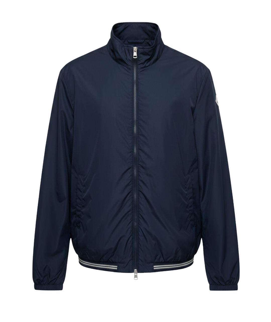 MONCLER Темно-синяя полиамидовая куртка, фото 1