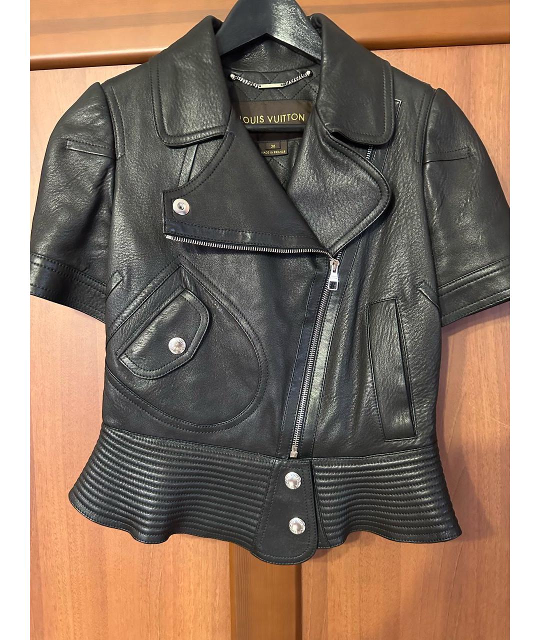 LOUIS VUITTON Черная кожаная куртка, фото 5