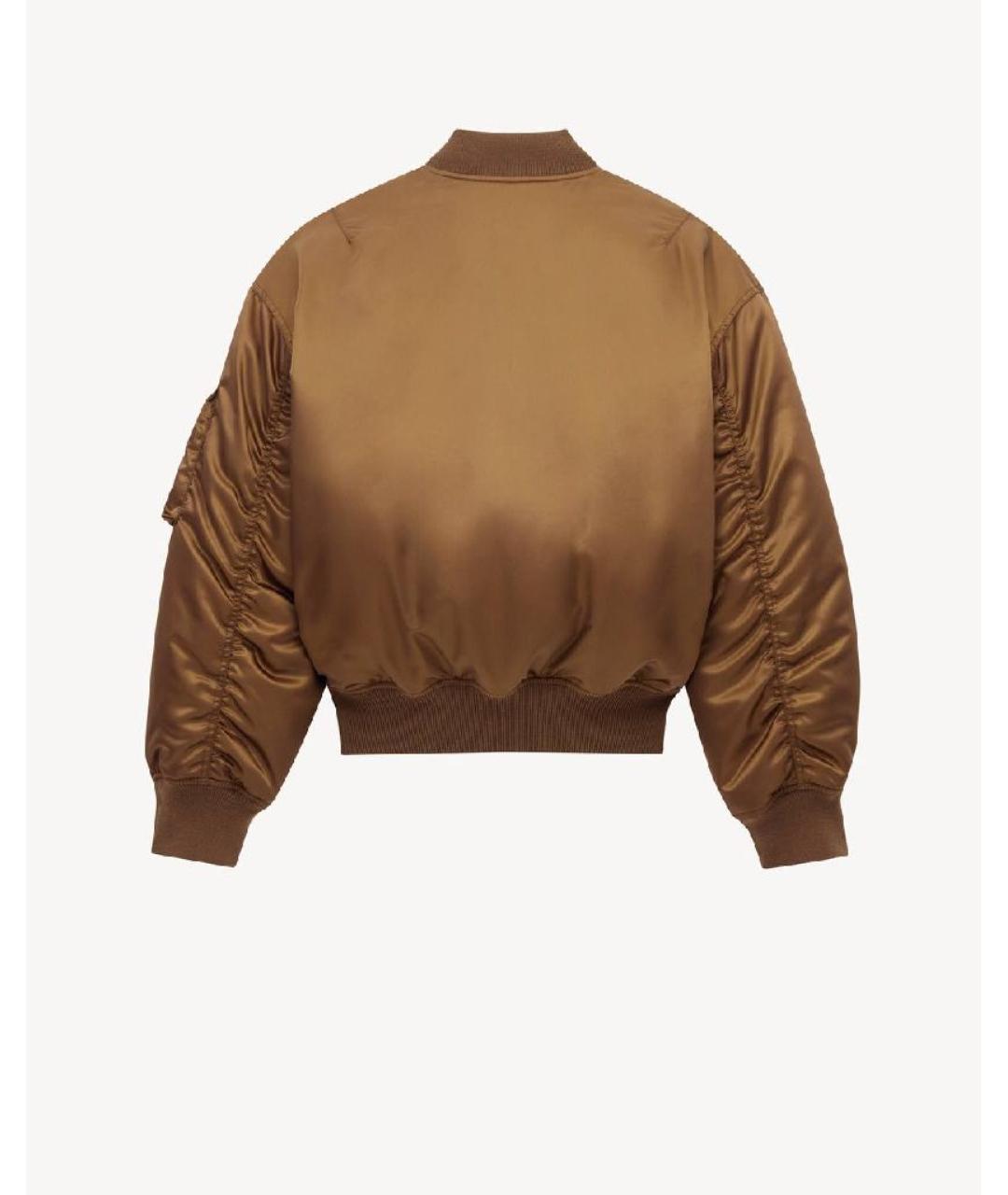 SAINT LAURENT Горчичная полиамидовая куртка, фото 2