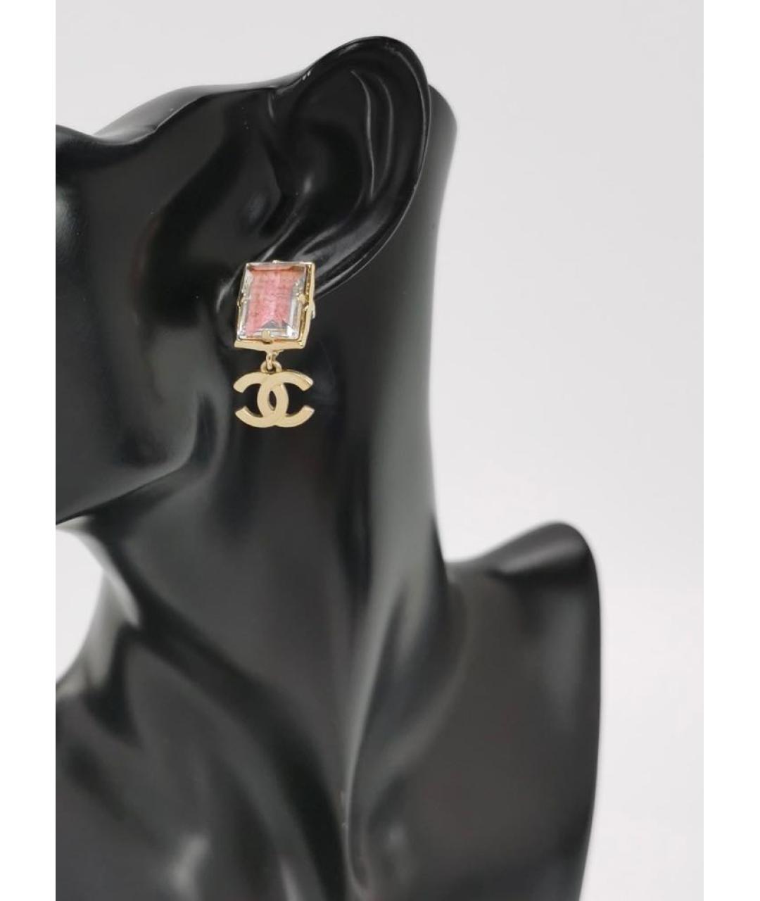 CHANEL Золотые металлические серьги, фото 4