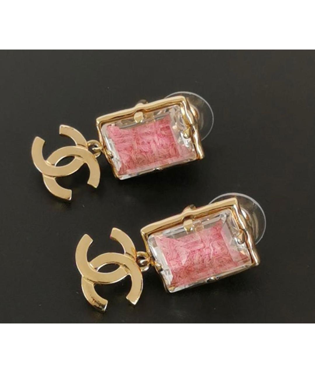 CHANEL Золотые металлические серьги, фото 5