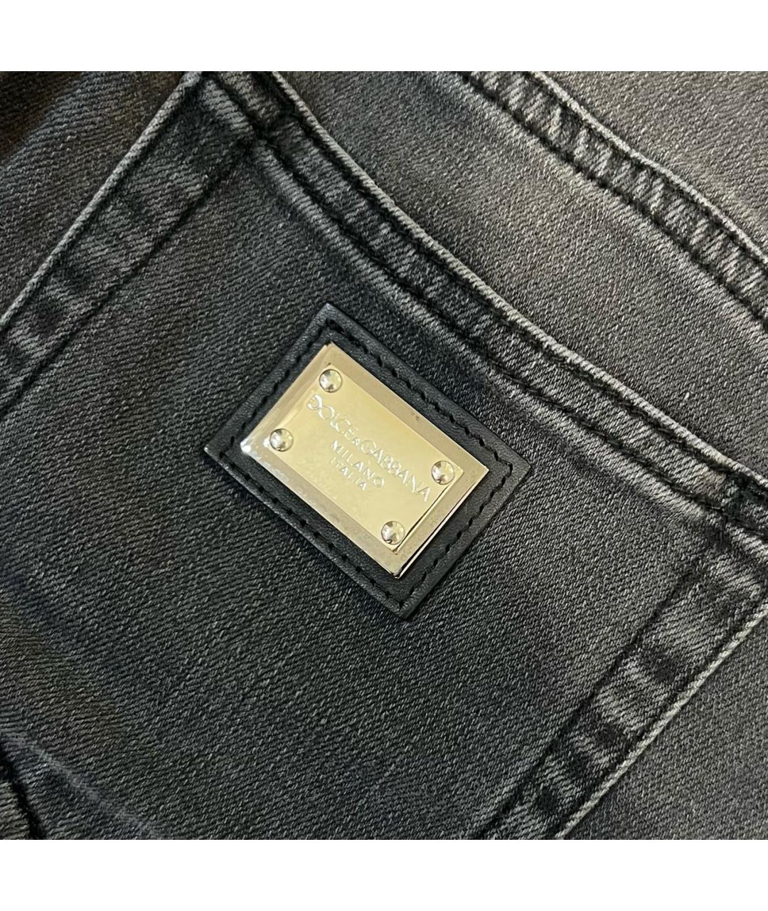 DOLCE&GABBANA Черные прямые джинсы, фото 4