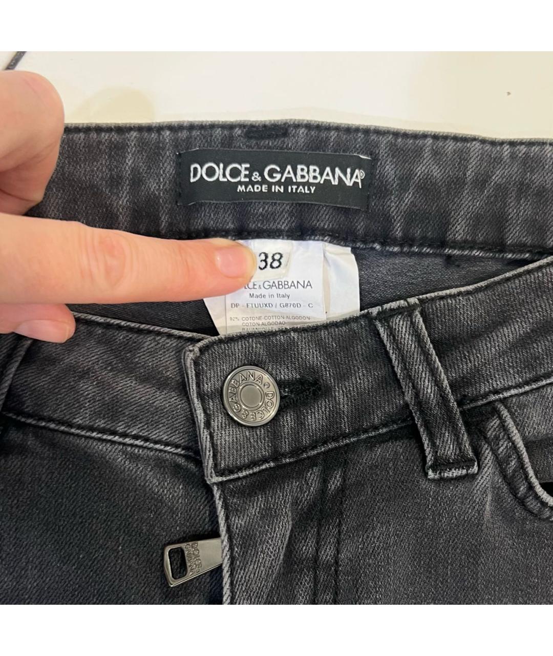 DOLCE&GABBANA Черные прямые джинсы, фото 3