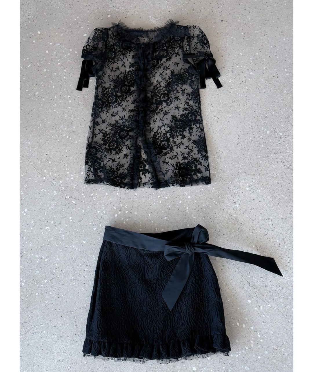 RED VALENTINO Черный костюм с юбками, фото 8