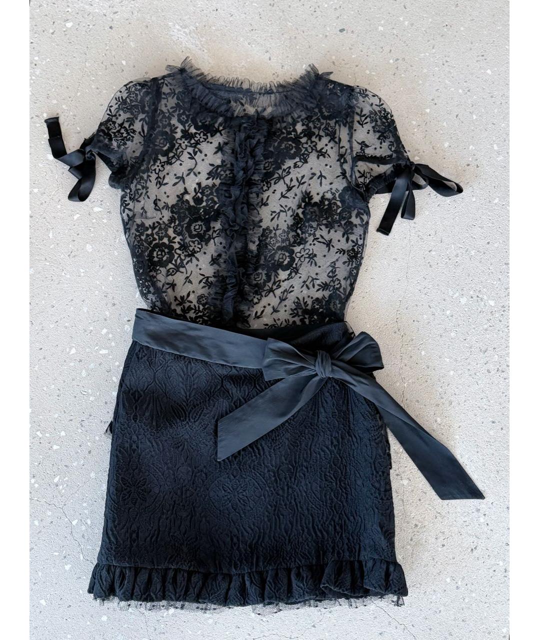 RED VALENTINO Черный костюм с юбками, фото 2