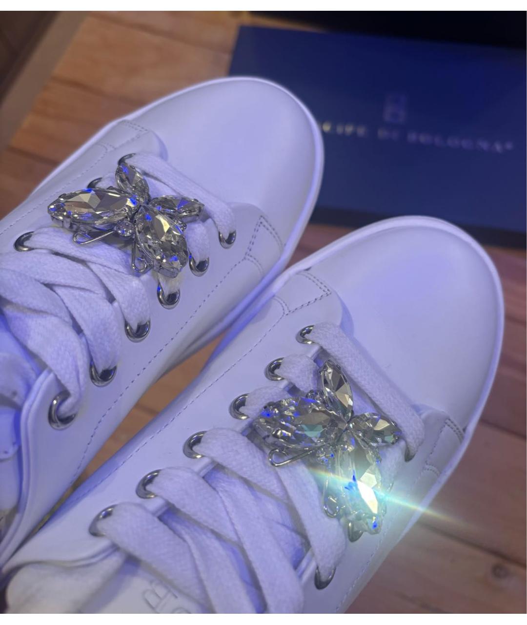 Principe di Bologna Белые кожаные кеды, фото 8