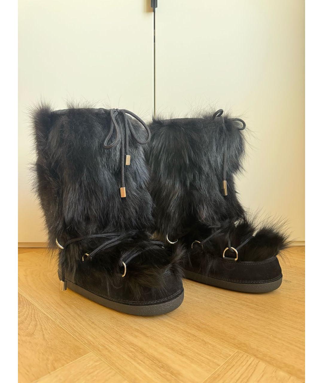 DSQUARED2 Черные замшевые высокие ботинки, фото 2