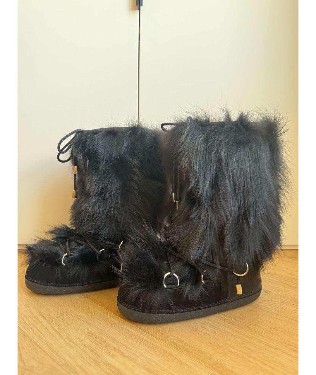 DSQUARED2 Черные замшевые высокие ботинки, фото 5