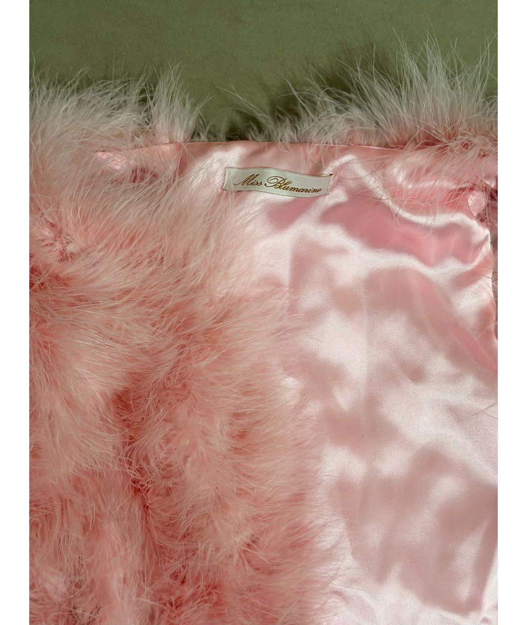 MISS BLUMARINE Розовый меховой жакет / жилет, фото 3