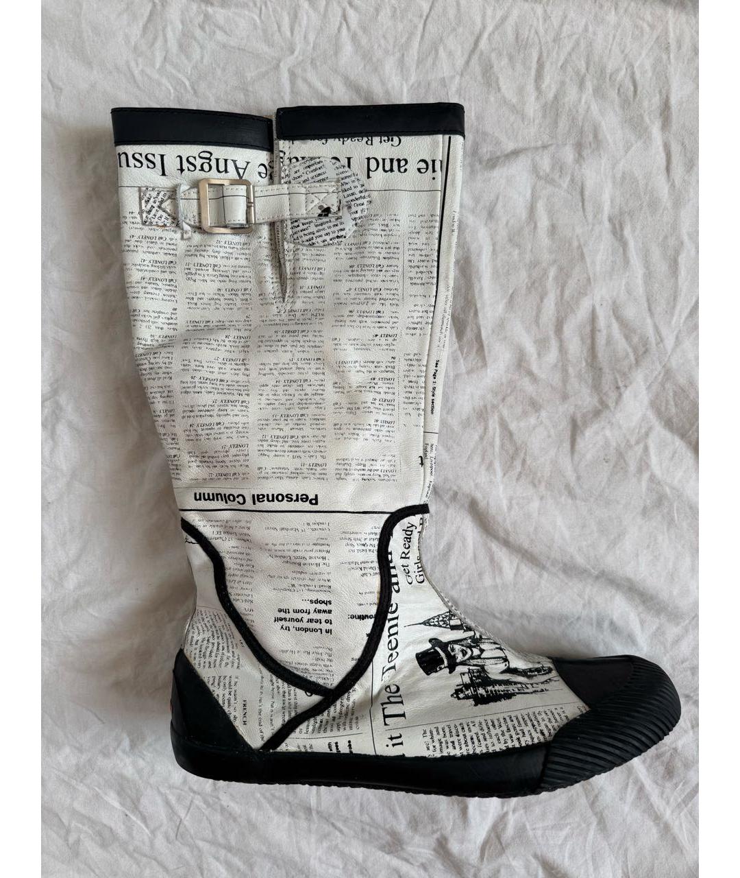 JOHN GALLIANO Белые кожаные сапоги, фото 7