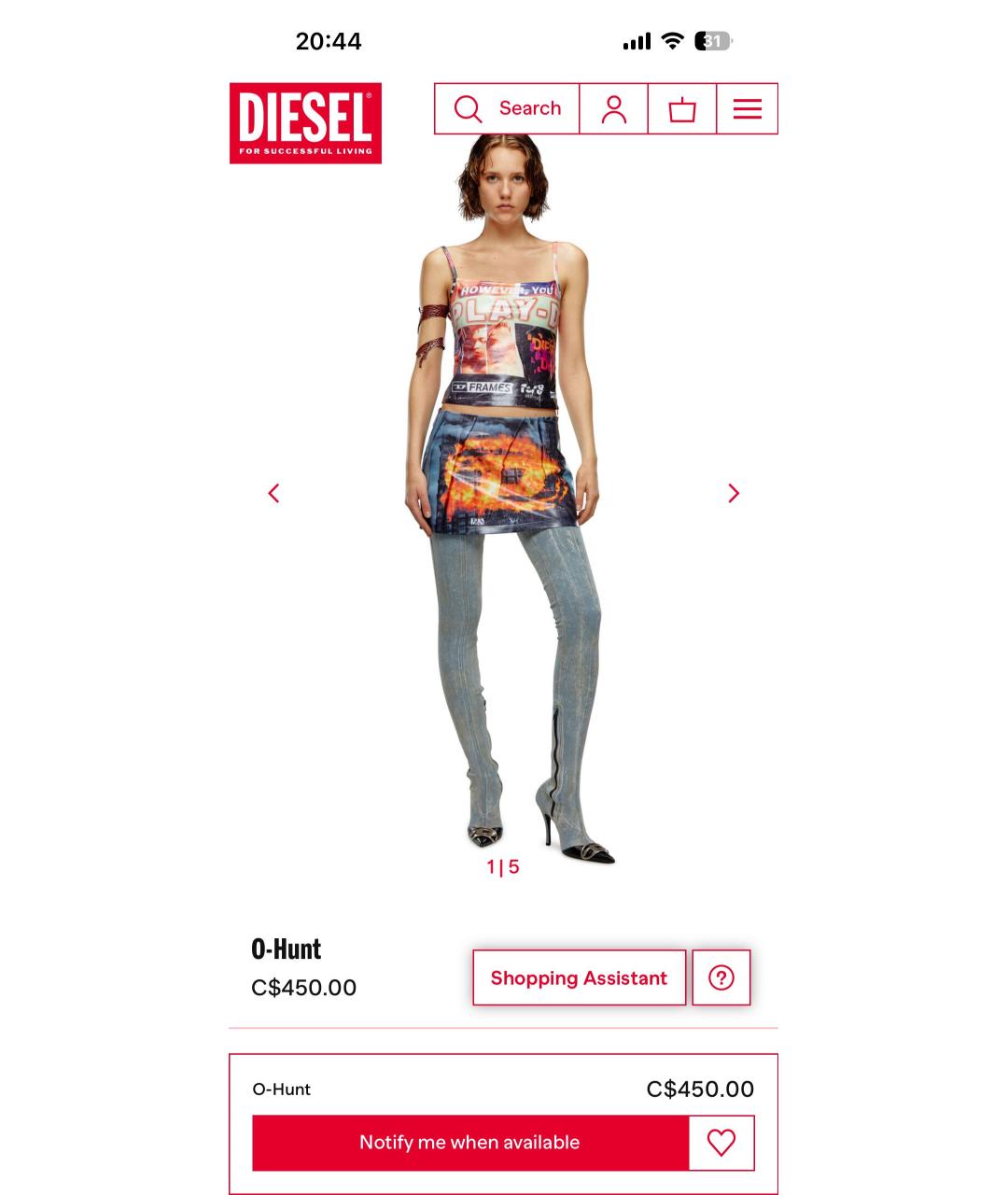 DIESEL Черная юбка мини, фото 6