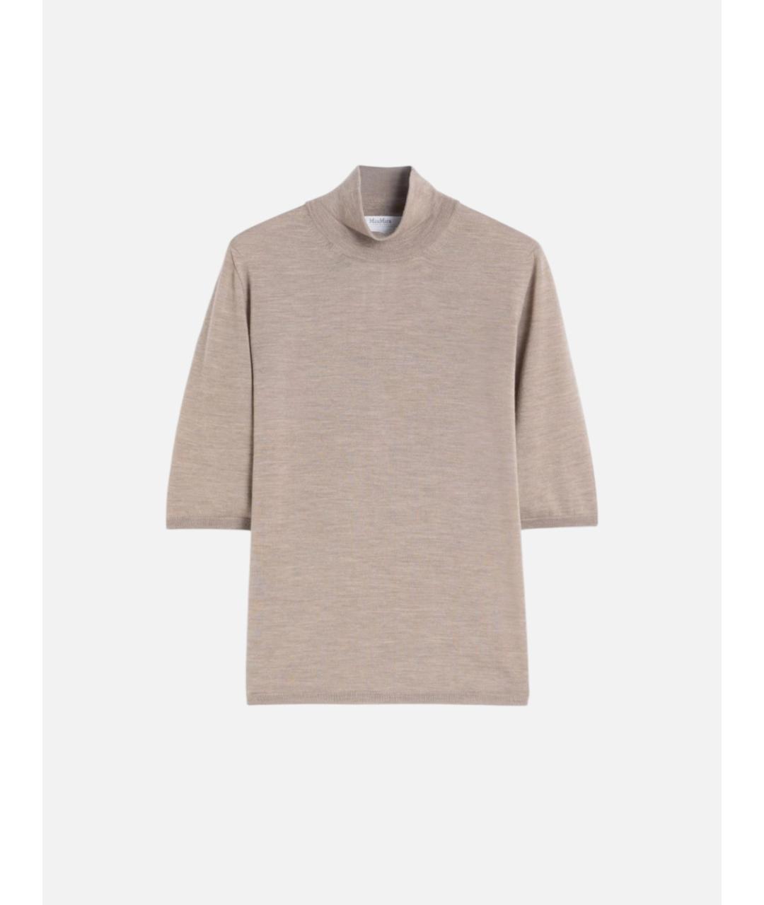 MAX MARA Бежевая шерстяная водолазка, фото 6