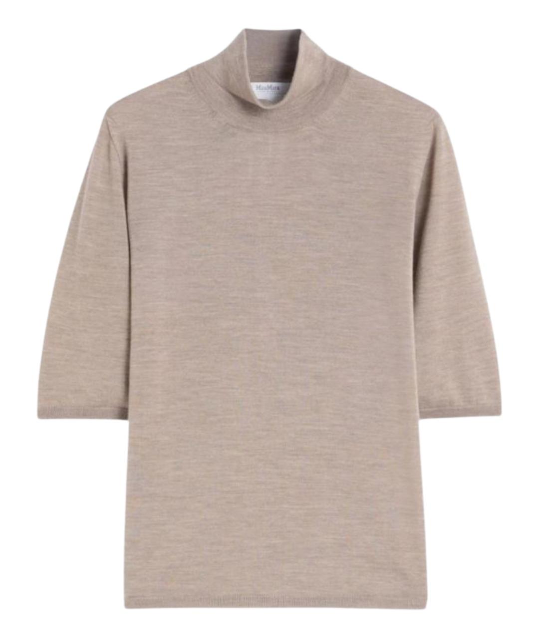 MAX MARA Бежевая шерстяная водолазка, фото 1