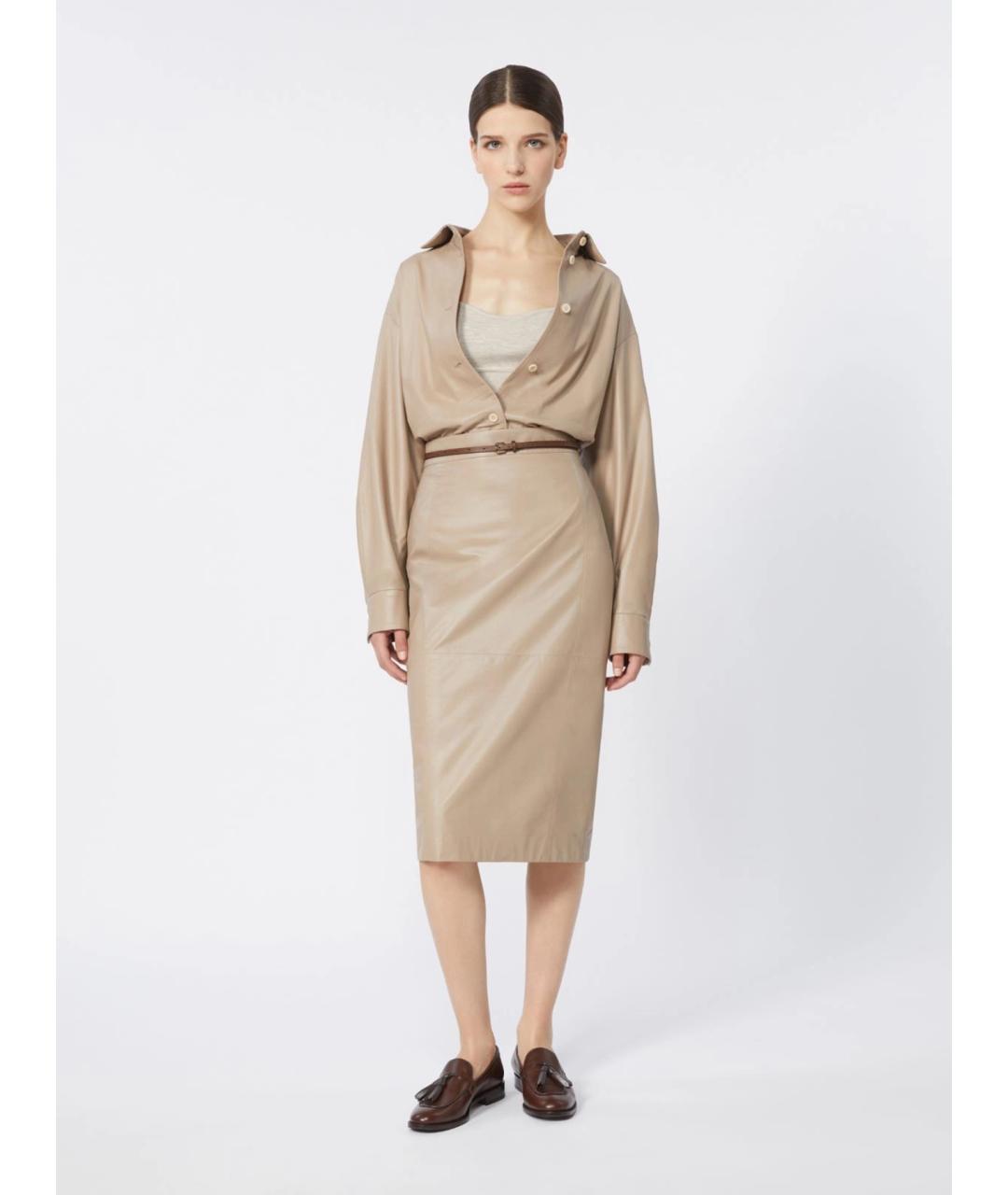 MAX MARA Бежевая шерстяная майка, фото 2