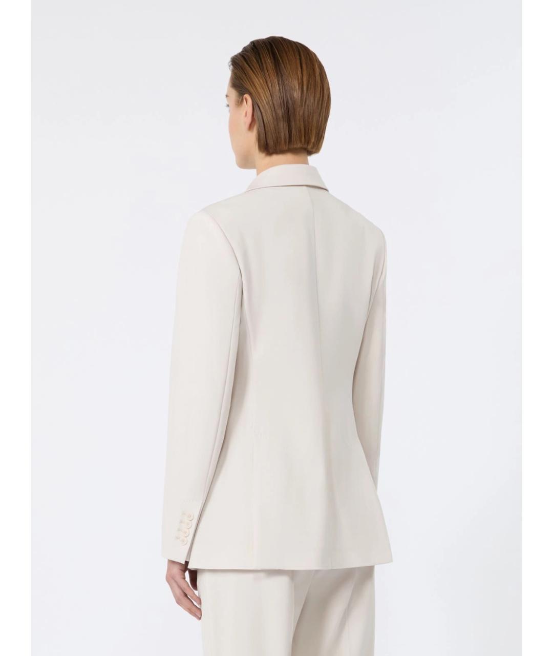 MAX MARA Белый шерстяной жакет/пиджак, фото 4