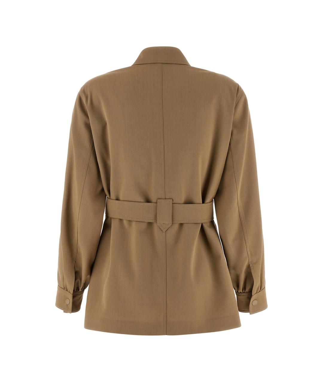 MAX MARA Коричневая шерстяная куртка, фото 2