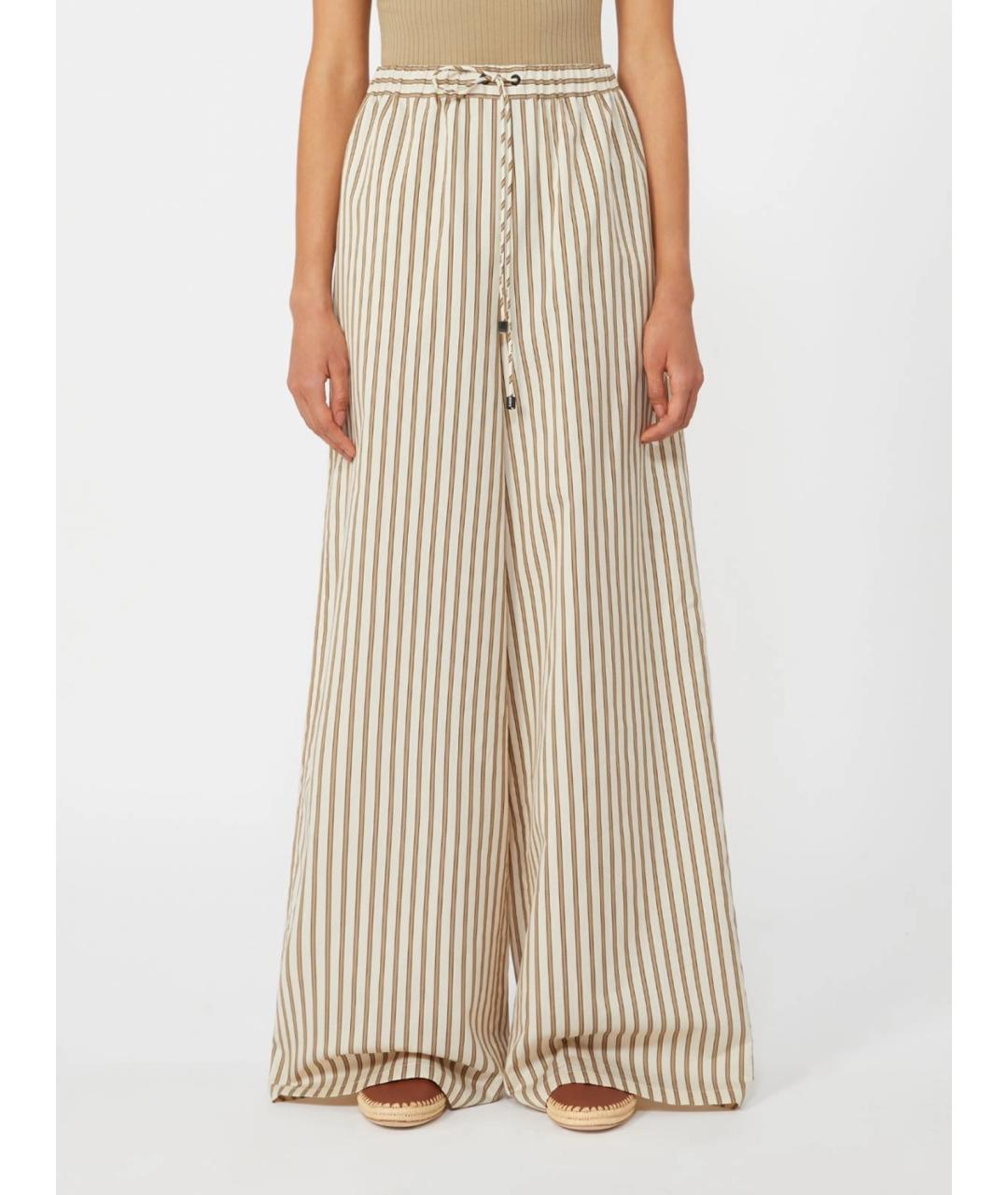 MAX MARA Мульти хлопковые брюки широкие, фото 3