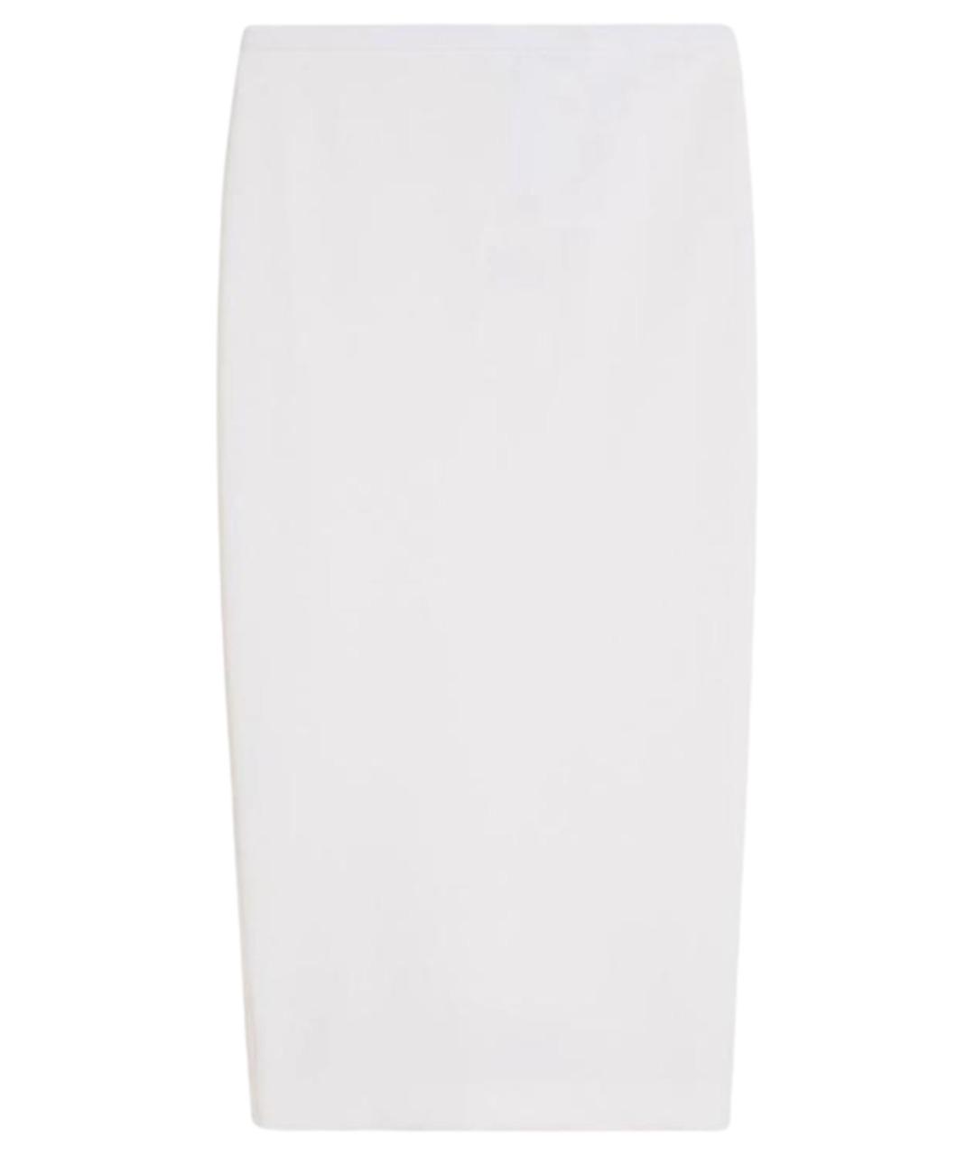 MAX MARA Белая хлопковая юбка миди, фото 1