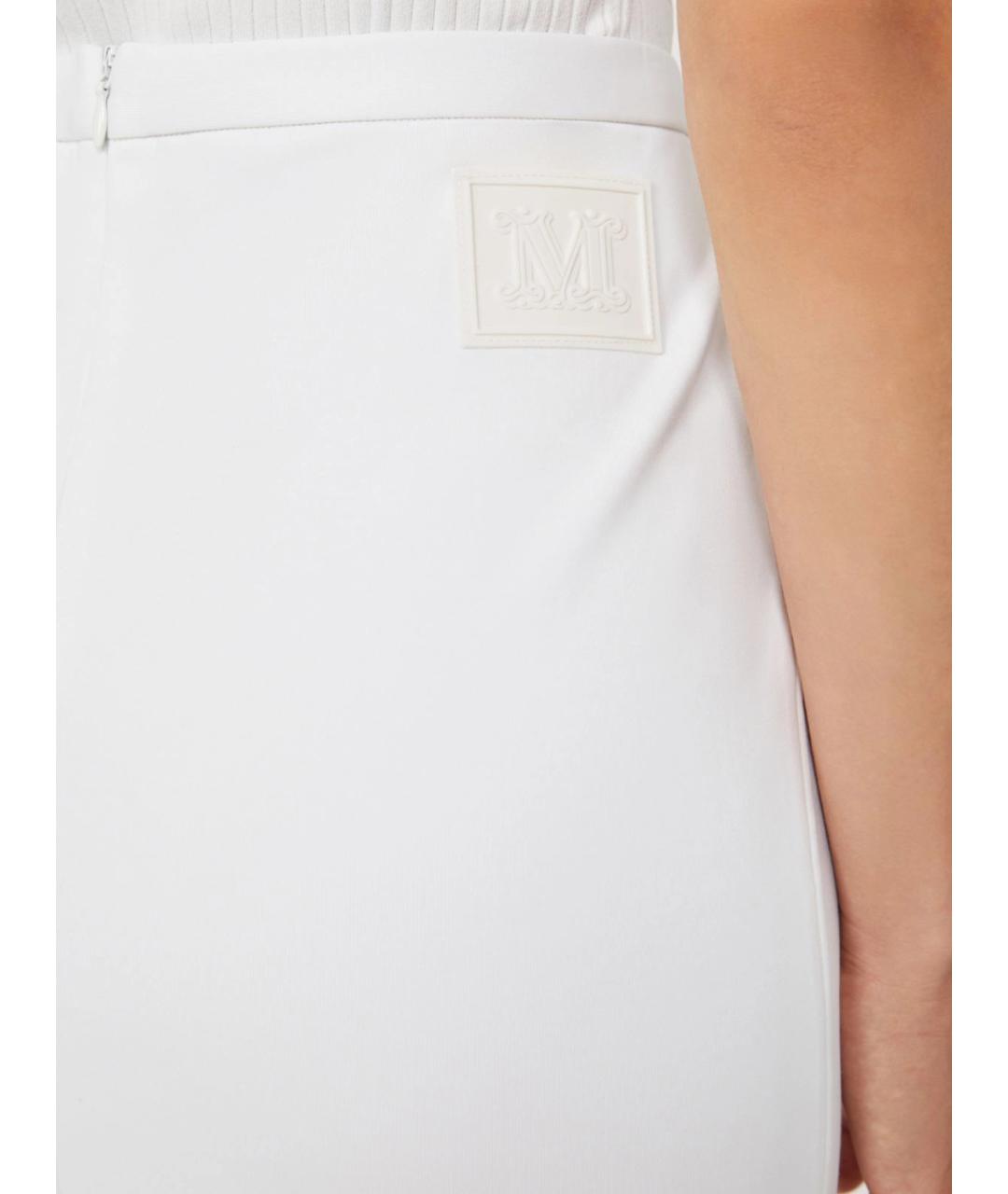 MAX MARA Белая хлопковая юбка миди, фото 5
