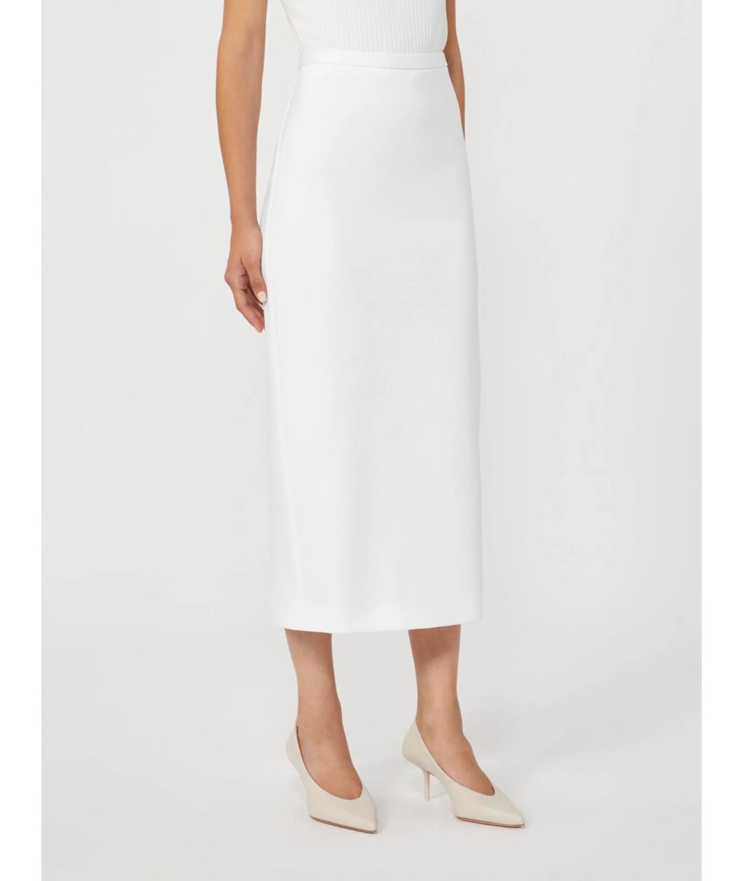 MAX MARA Белая хлопковая юбка миди, фото 3