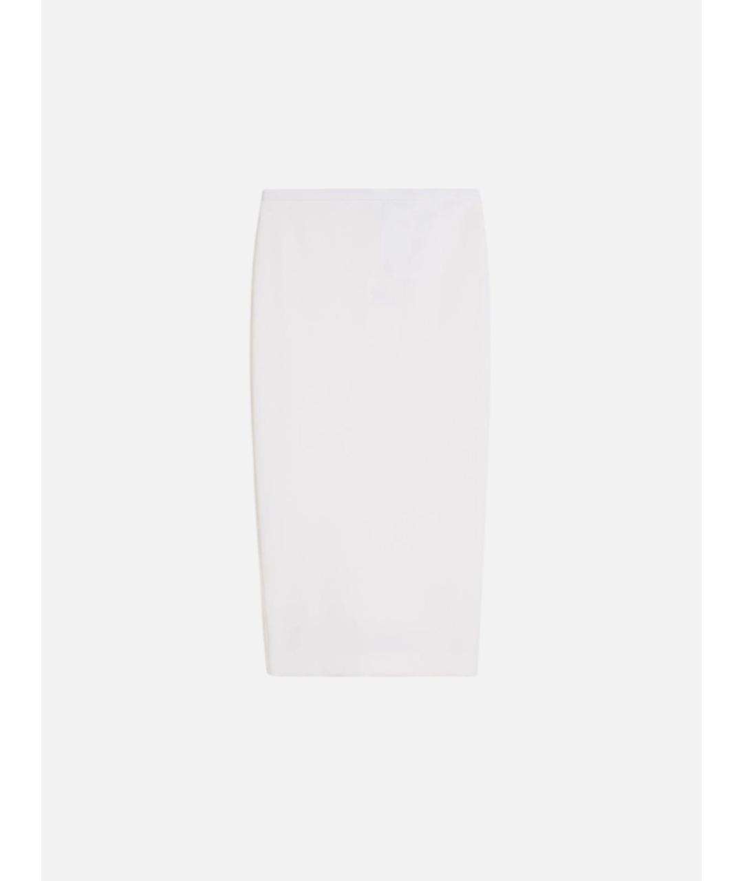 MAX MARA Белая хлопковая юбка миди, фото 6