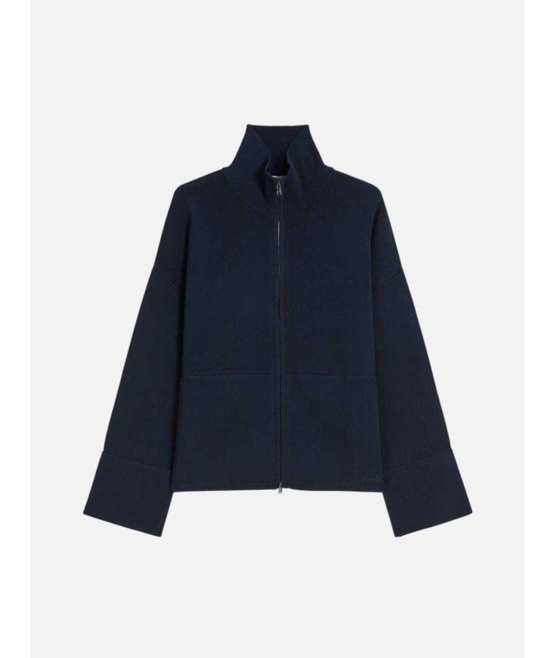 MAX MARA Темно-синий вискозный кардиган, фото 6