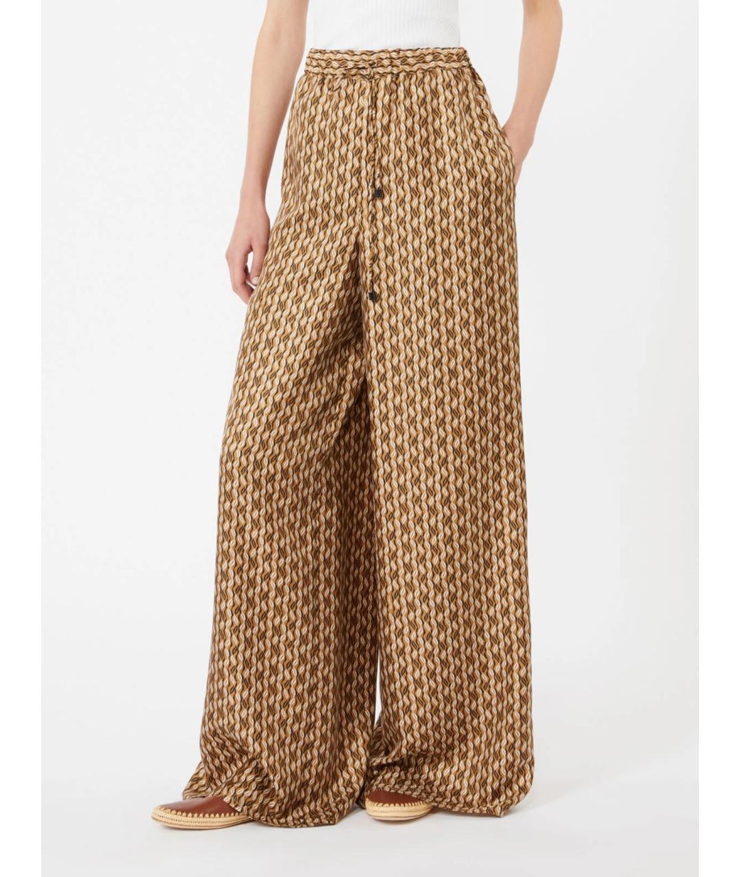 MAX MARA Мульти шелковые брюки широкие, фото 4