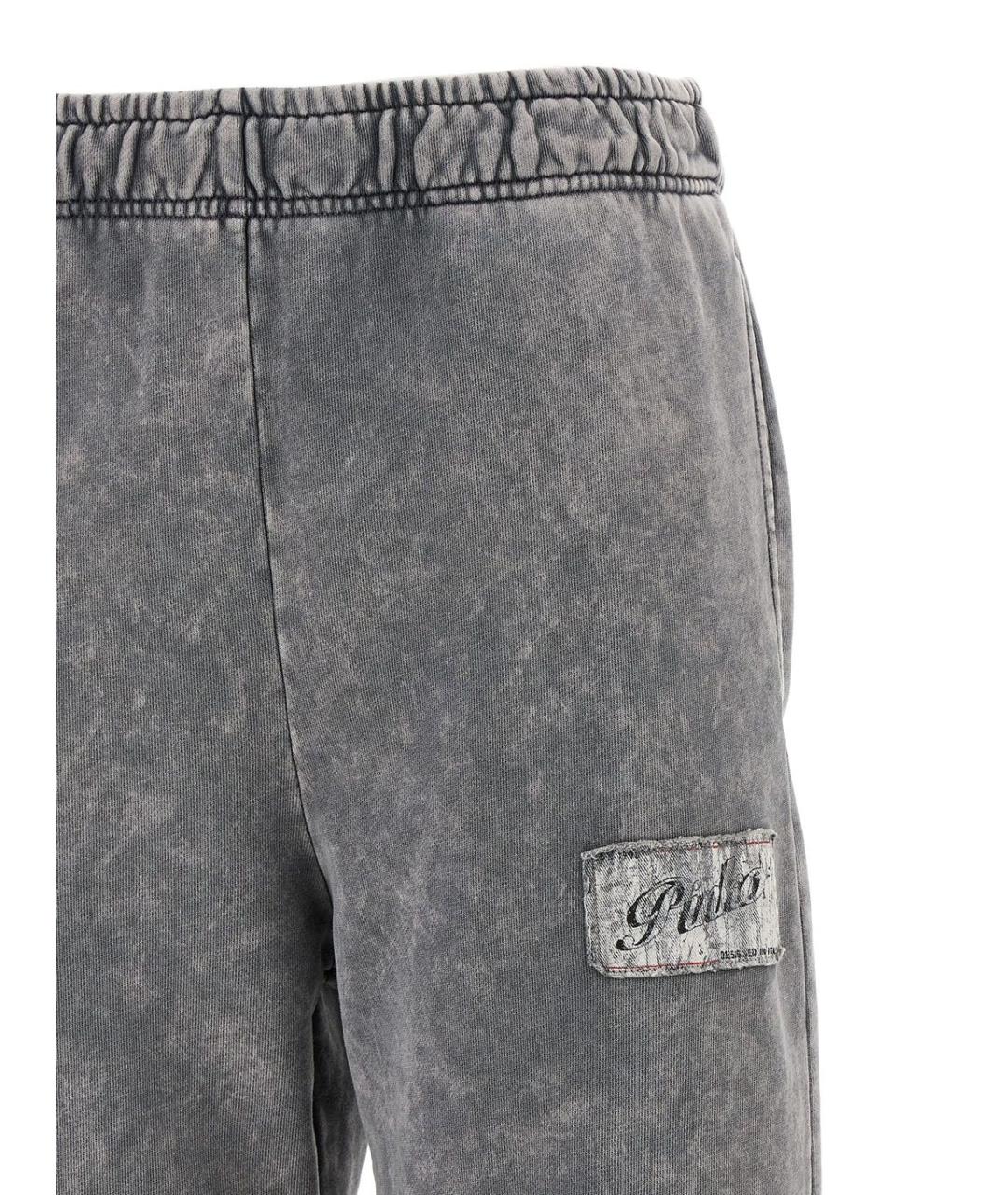 PINKO Серые хлопковые спортивные брюки и шорты, фото 3