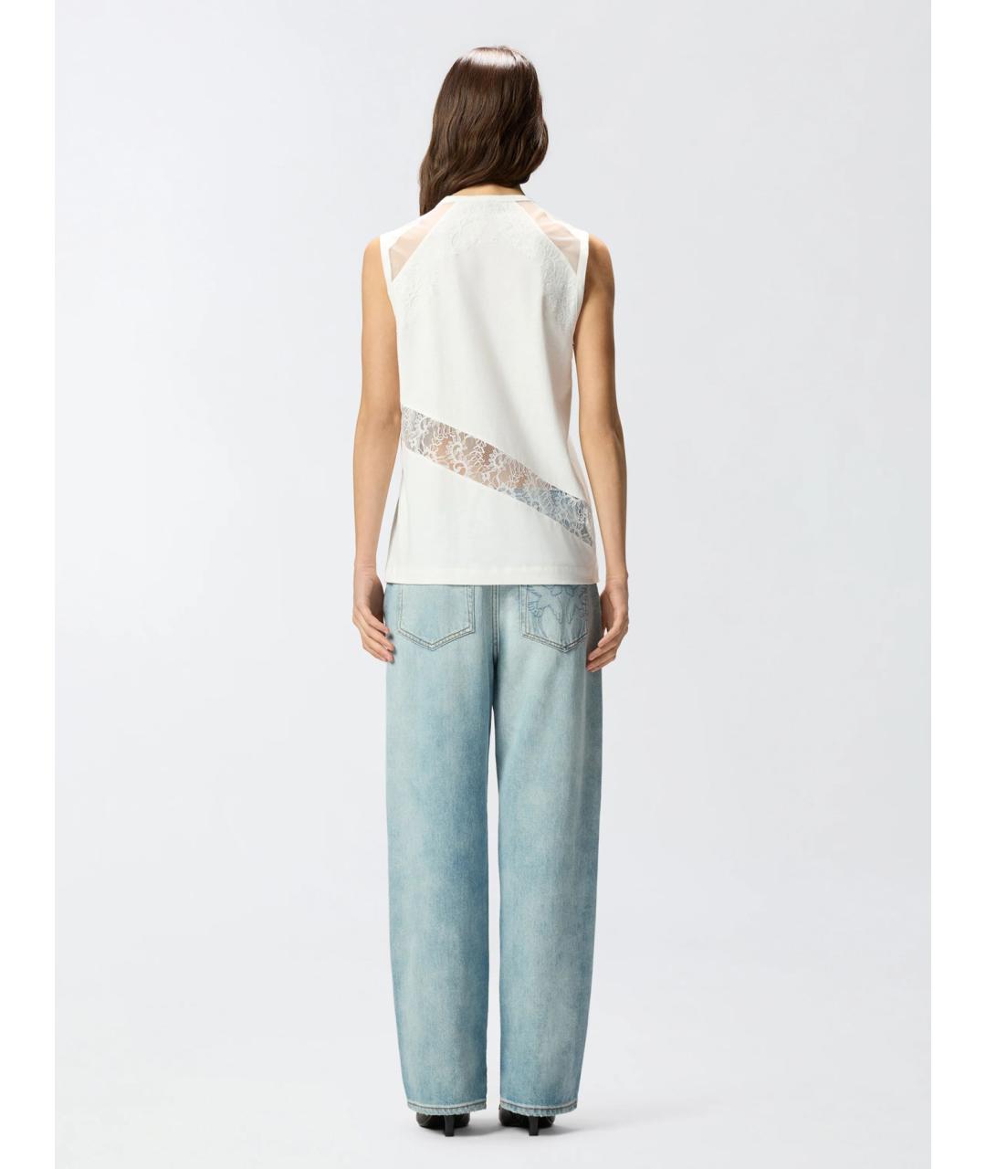 PINKO Белая хлопковая блузы, фото 4