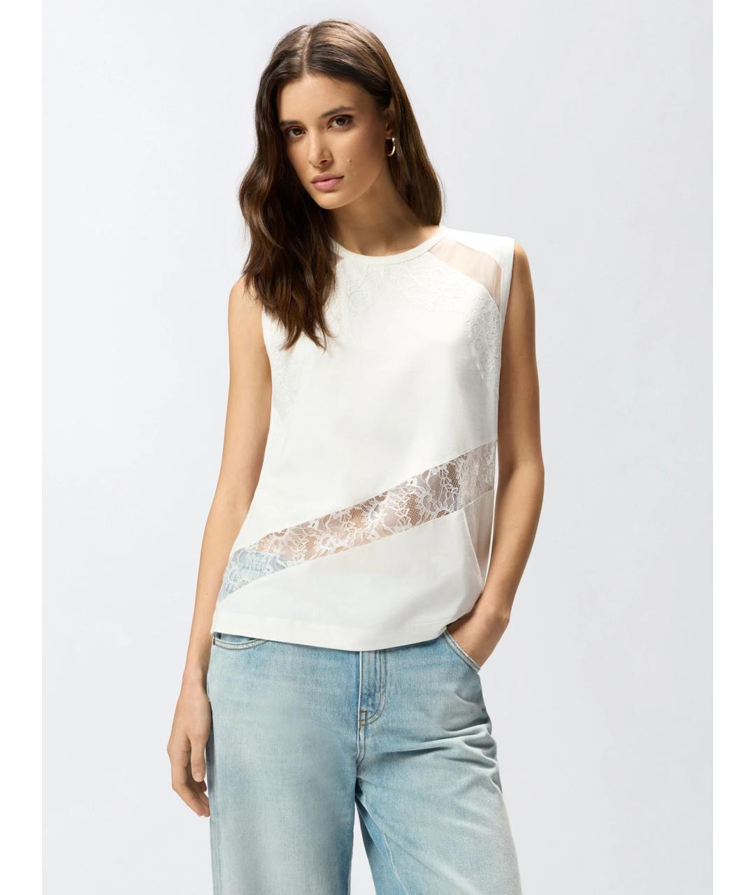 PINKO Белая хлопковая блузы, фото 3