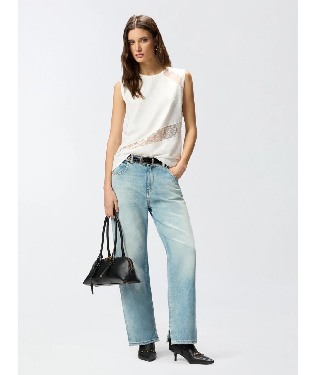 PINKO Белая хлопковая блузы, фото 2